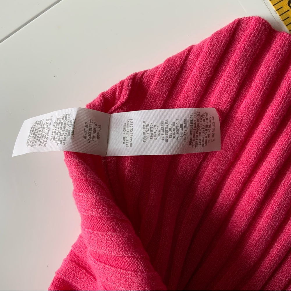 Aerie Take Charge Wool Sweater Mini Skirt L Women's Pink Punch NWT - Picture 7 of 8